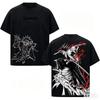 Bleach Thousand Year Blood War Ichigo Kurosaki Bold Letter Japanese Kanji Vintage Print Anime Oversized Y2K Style Women And Men T-Shirt