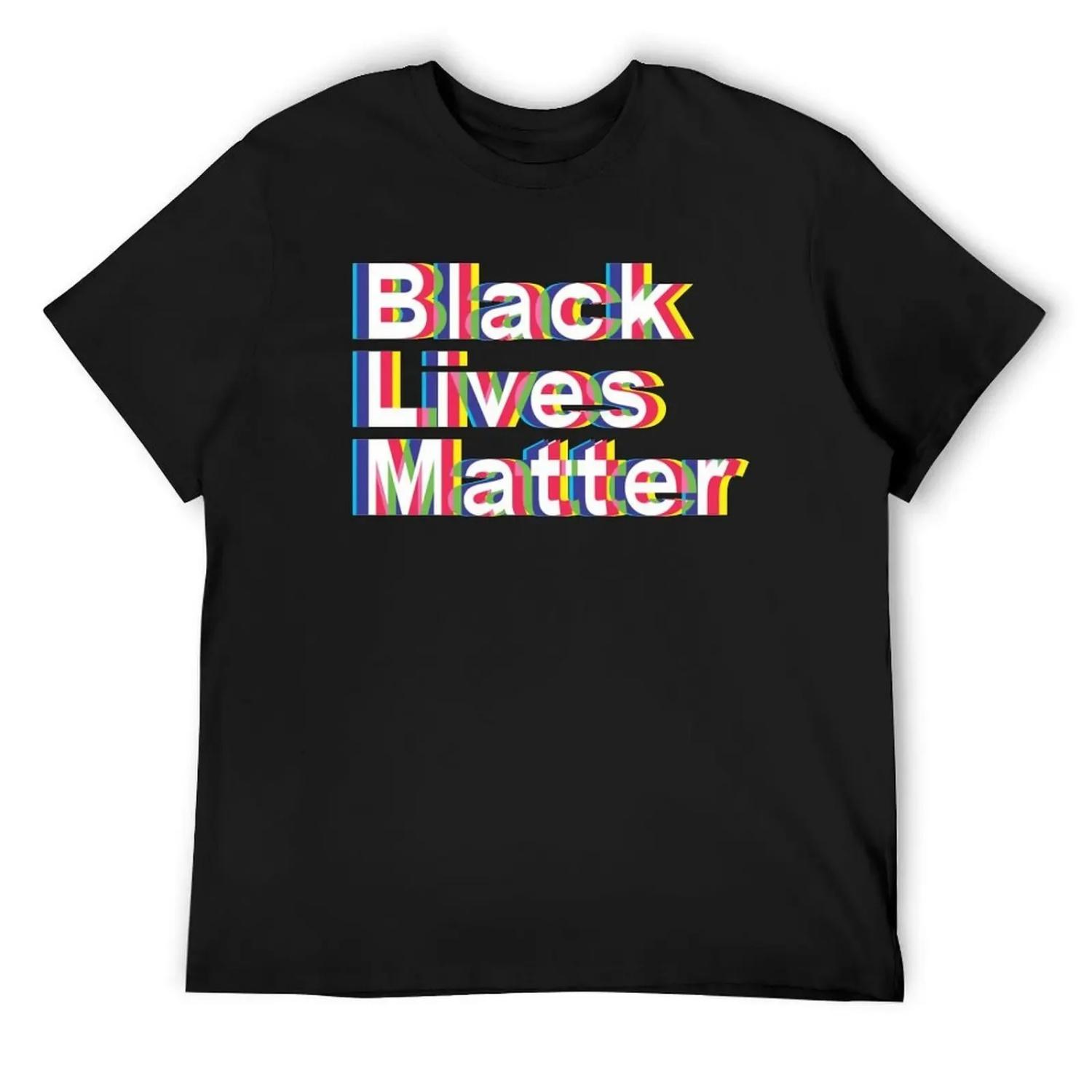 Футболка Black Lives Matter винтажная футболка в стиле аниме графические футболки оверсайз мужская дизайнерская одежда XXXXXL чёрный