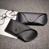Zipper Sunglasses Case High Quality Black PU Leather Protective Glasses Box