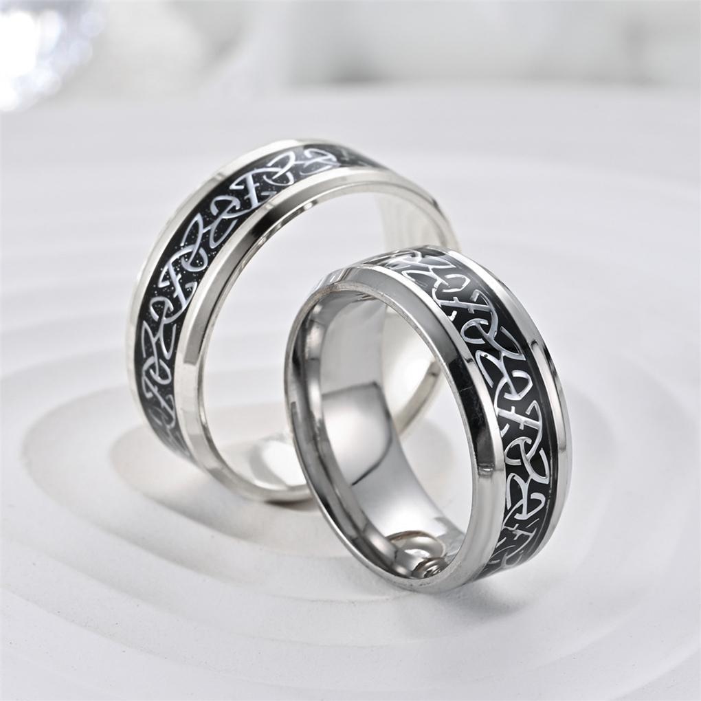 Female Fashion Ring Men Wide Stainless Ornament Jewelry Band Steel Presents Lady Engrave Engagement Charm Multi-Sizes