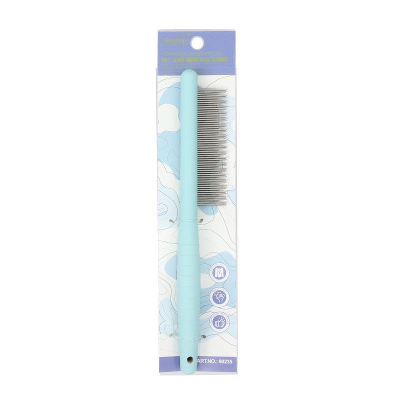 Solid Wood Pet Comb with Fluffy Needles and Detangle Knife