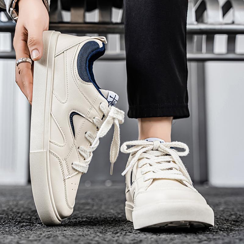 Fashionable Lace Up Men's Sports Shoes Casual Board Shoes Comfortable Outdoor New Summer Running Shoes Simple and Versatile