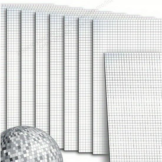 Self-Adhesive Mosaic Glass Wall Mirror Sticker - Waterproof Decorative Frame for DIY Bathroom Projects.