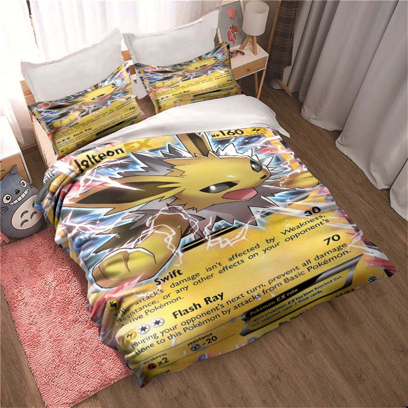 

Bedding sets featuring various Pokémon card designs and sizes—including soft duvet covers and pillowcases—suitable for teenagers 135x200cm