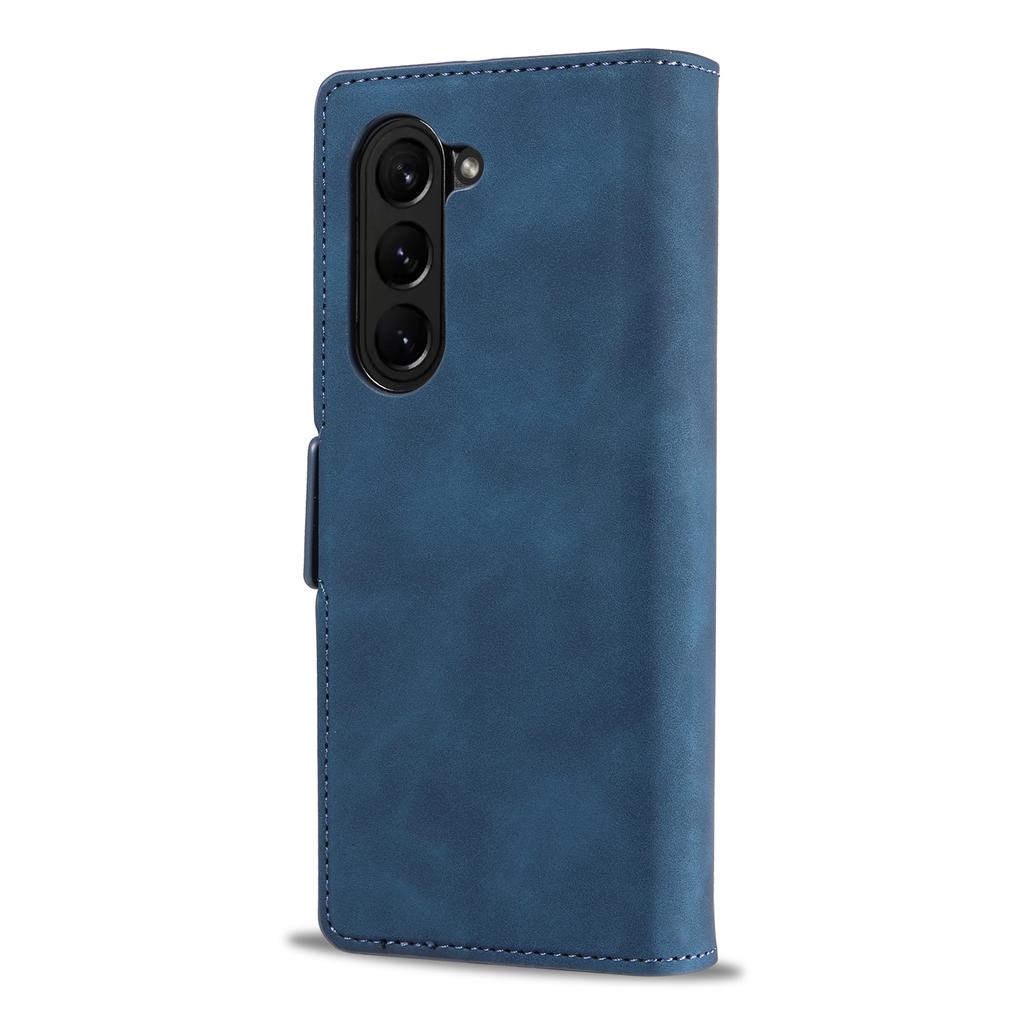 Luxury Retro Leather Phone Case For Samsung Galaxy Z Fold 7 6 5 4 3 Fold7 Fold6 Fold5 Fold4 Wallet Card Slot Magnetic Flip Cover