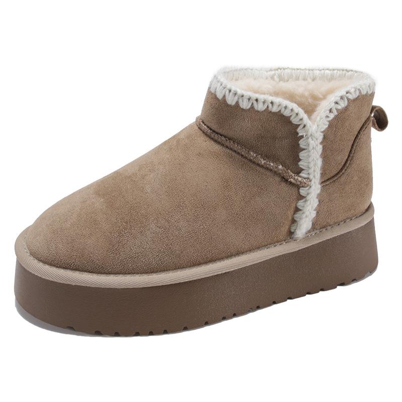 Northeast Internet Celebrities Warm Thick-soled Snow Boots Women's 2025 New Winter Retro Velvet Thickened Heightening Cotton Shoes