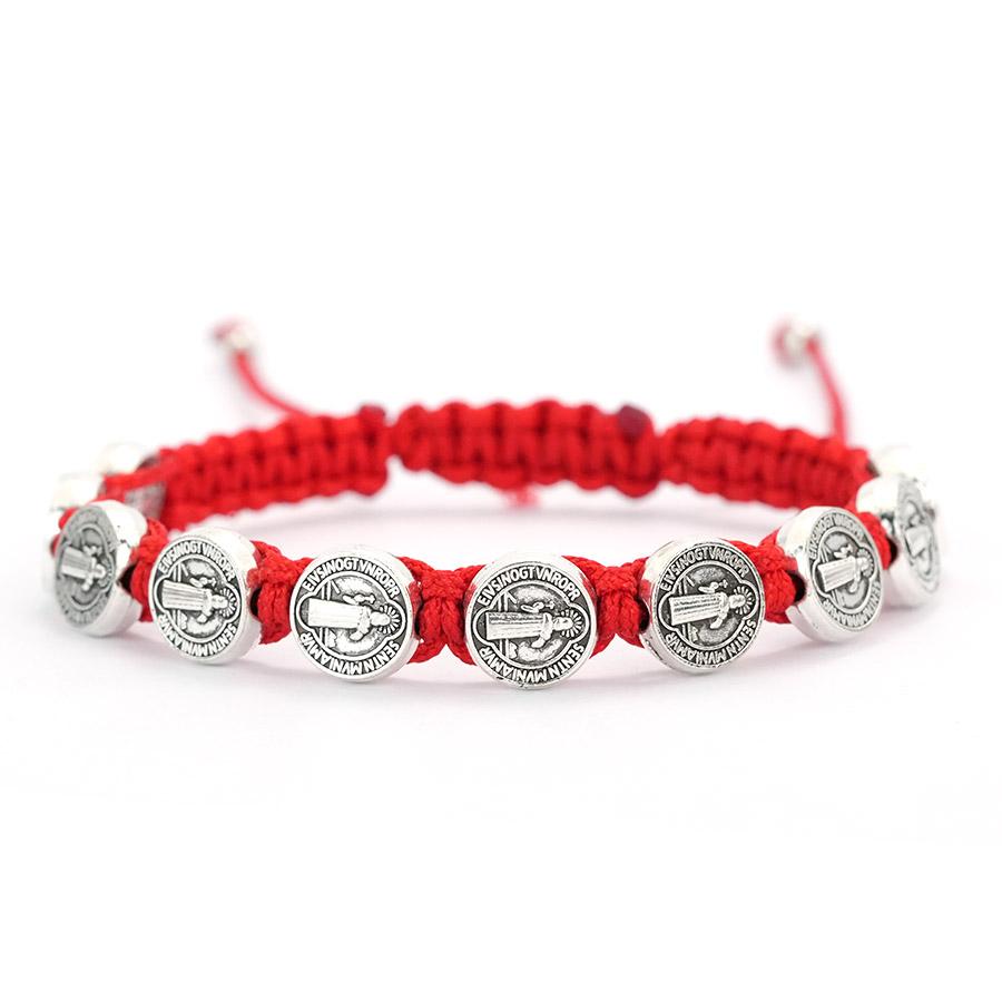 

New 5 Colors Virgin Mary Bracelet Men Women Religious Fashion Accessory Lucky Red String Braslet Adjustable Cord Chain Braclet Adjustable червоний