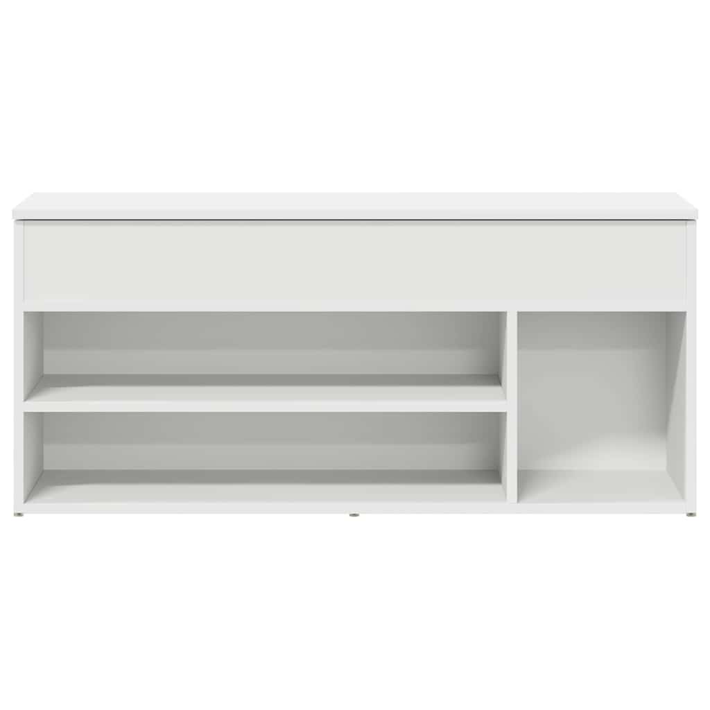 Shoe Bench White 102 x 30.5 x 45 cm Particleboard