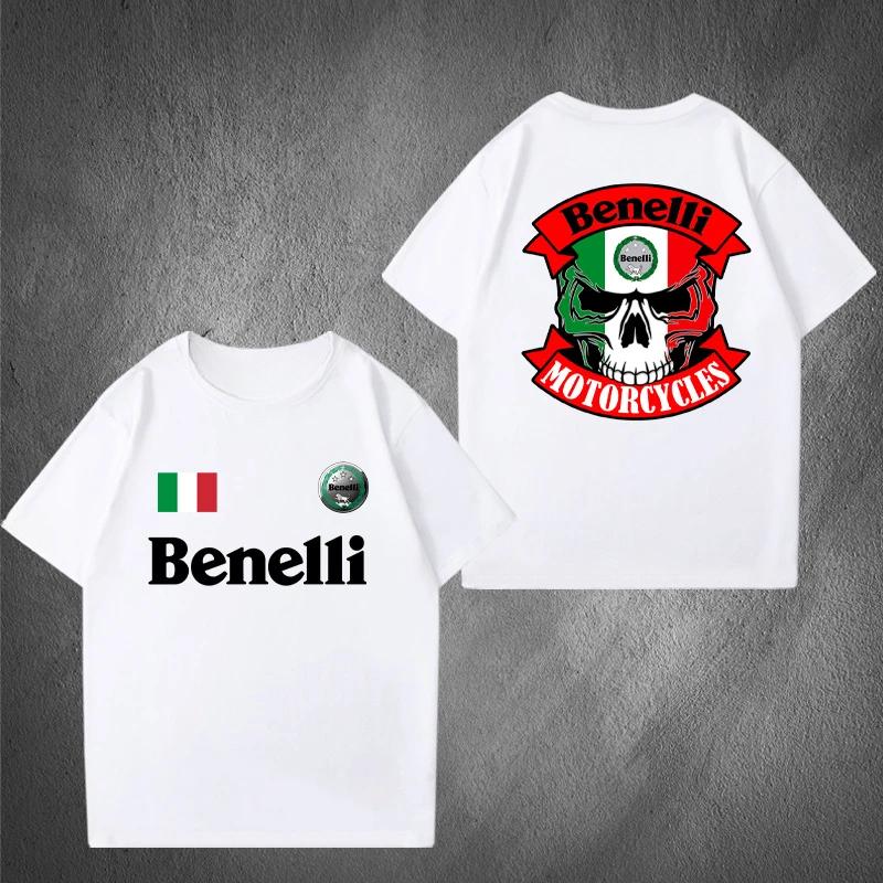 

Fashion Brand Latest Trend Y2K Will Benelli Motorcycle Enthusiast Short Sleeve T-shirt Men s and Women s Cotton Top Clothes S