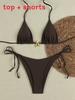 Ladies Bikini Swimsuit With Nylon Material And Removable Padding For Beach And Pool Use