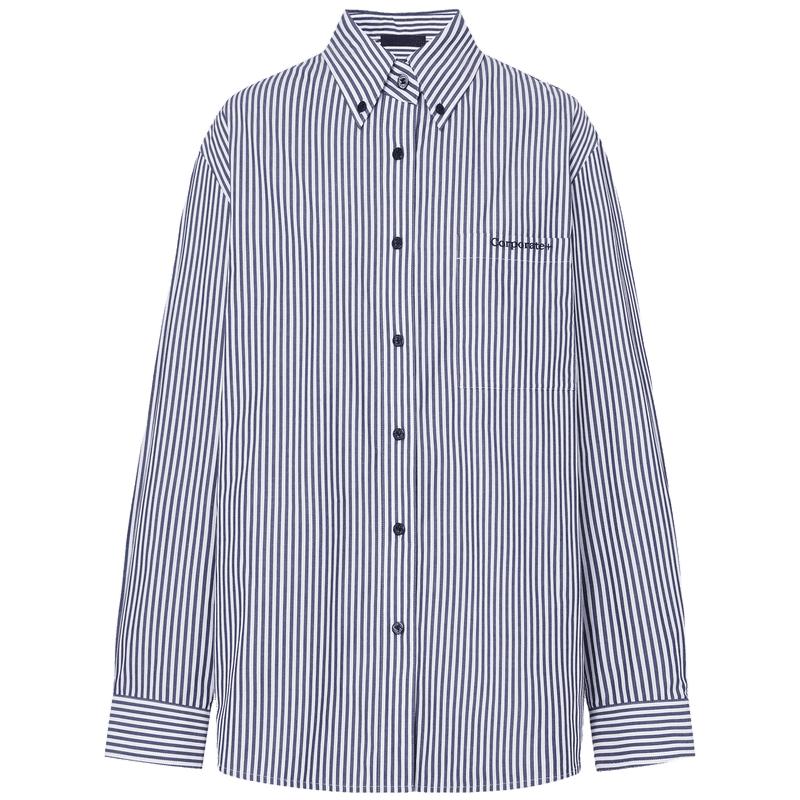 

MO&Co. C+ Series Striped Loose Cotton Shirt M