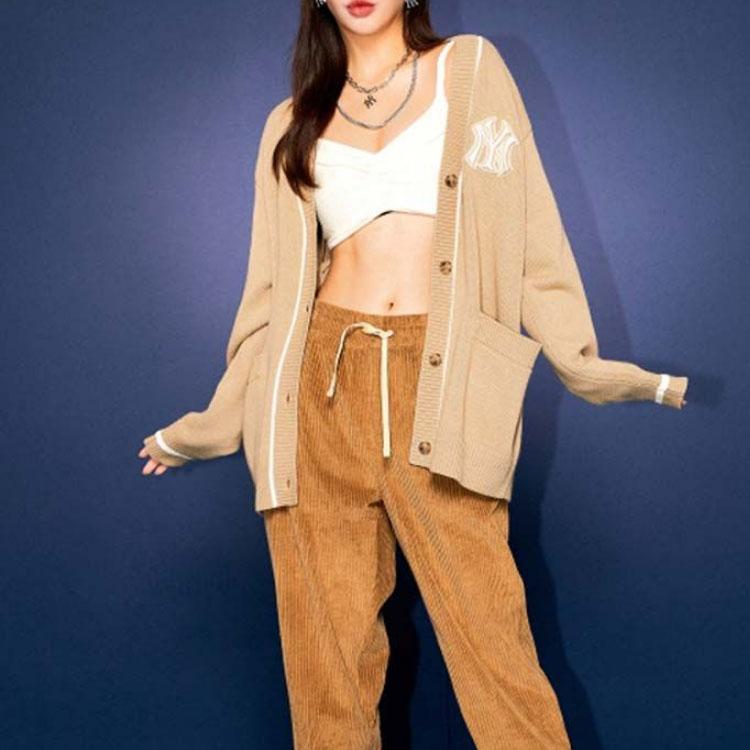 New MLB New York Yankees Sweaters Unisex Camel 3AKT00114-50SAS