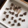 Resin Flower Charms Nail Charms Velvet Bow 3D Nail Art Decoration Accessories Supplies  DIY Nail