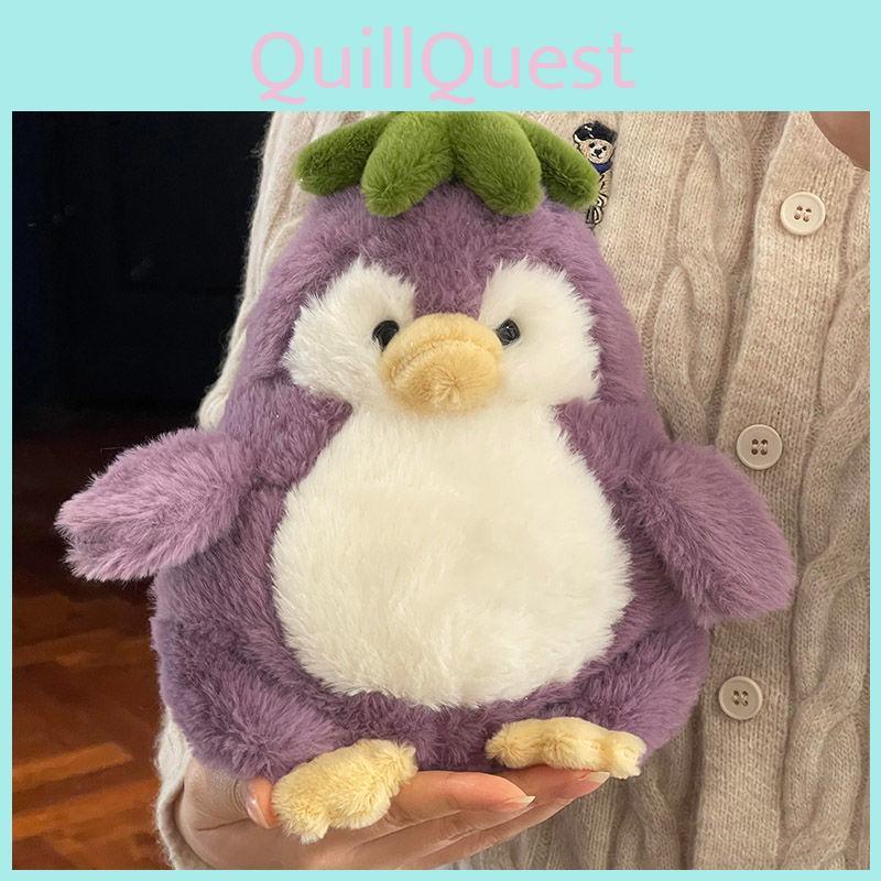 Plush Eggplant Penguin Toy With Pp Cotton Filling For Kids And Teens Comfort Gift
