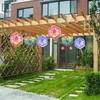 Hexagonal 3D Bird Repellent Wind Rotation Balcony Decorative Wind Chimes Garden Courtyard Hanging Wind Whirlwind Anti-bird