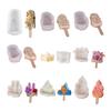 Silicone Popsicles Maker Flower Shape Popsicles Molds Ice Cream Molds Silicone Texture Dessert Supplies for Dessert