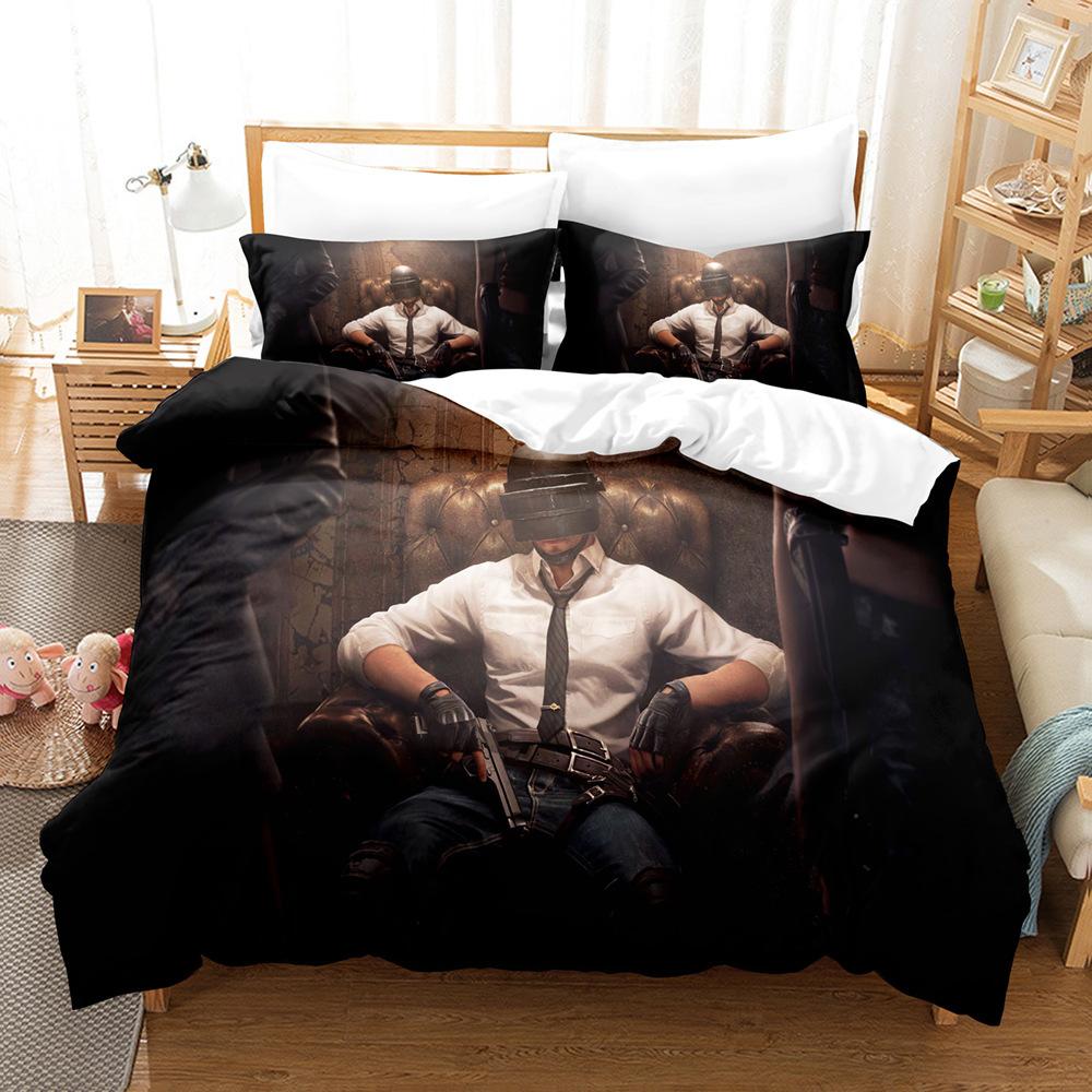 Playerunknown'S Battlegrounds Home Textiles Bedding Three-Piece Digital Printing Quilt Set Four-Piece Abrasive Cloth Set