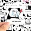 63-Piece Panda Emoji Sticker Set for Notebooks, Luggage, and Planners - Trendy Douyin and Xiaohongshu Design