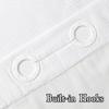 No Hook Geometric Pattern Shower Curtain With Snap-In Fabric Liner, Sheer Top Window, Waterproof Double Layer Bathtub Curtain