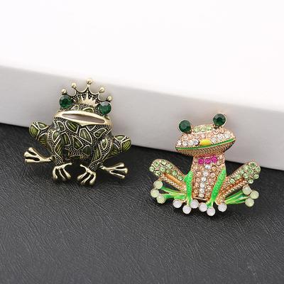 Broche Grenouille Caractère Métal Goutte Animal Vêtements pour Hommes et Femmes