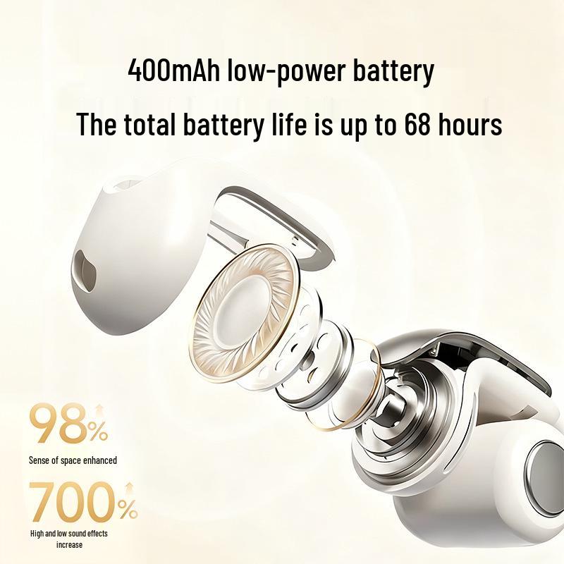 2025 AI Translation Noise-Canceling Bluetooth Ear Clip Earbuds with Long Battery Life for Sports