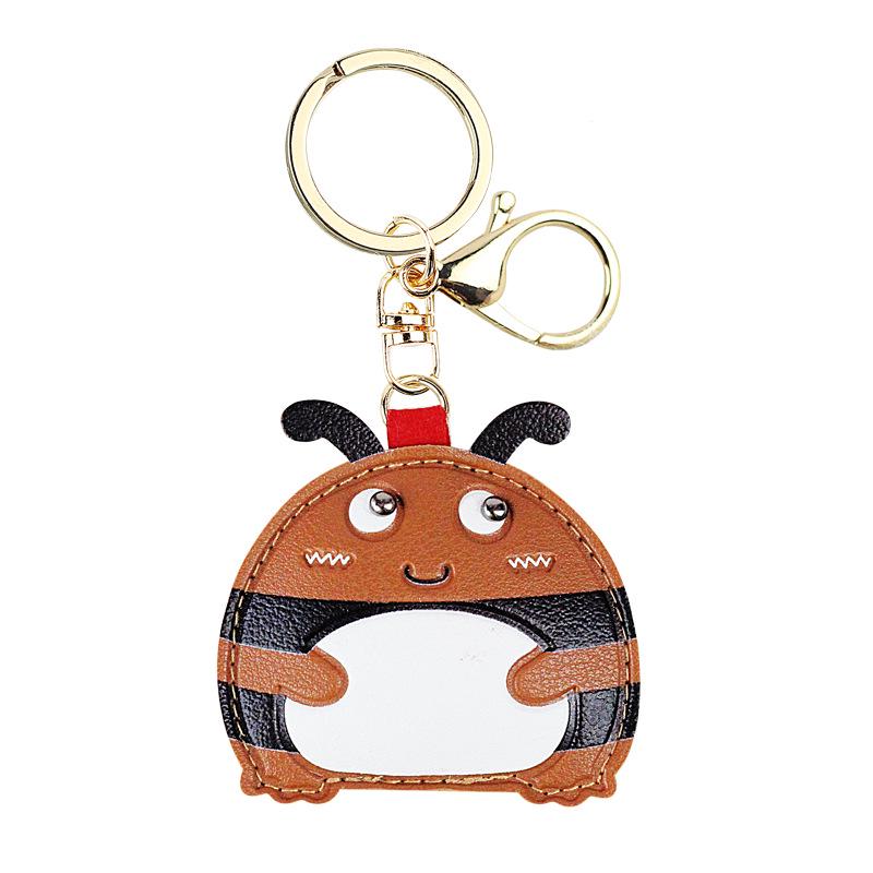 Gugu Tribe Bee Pendant Keychain: Cultural Cartoon Honeycomb Charm Gift