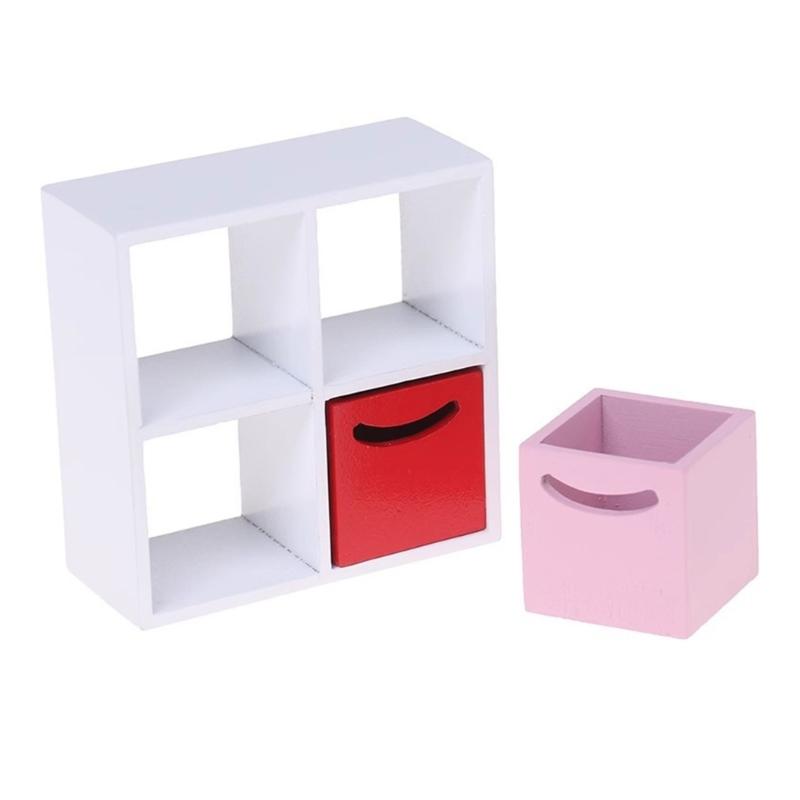 Wooden Miniature Cabinet Model Figure For 1:12 Scale Doll House Accessories Living Room Storage And Decoration Furniture