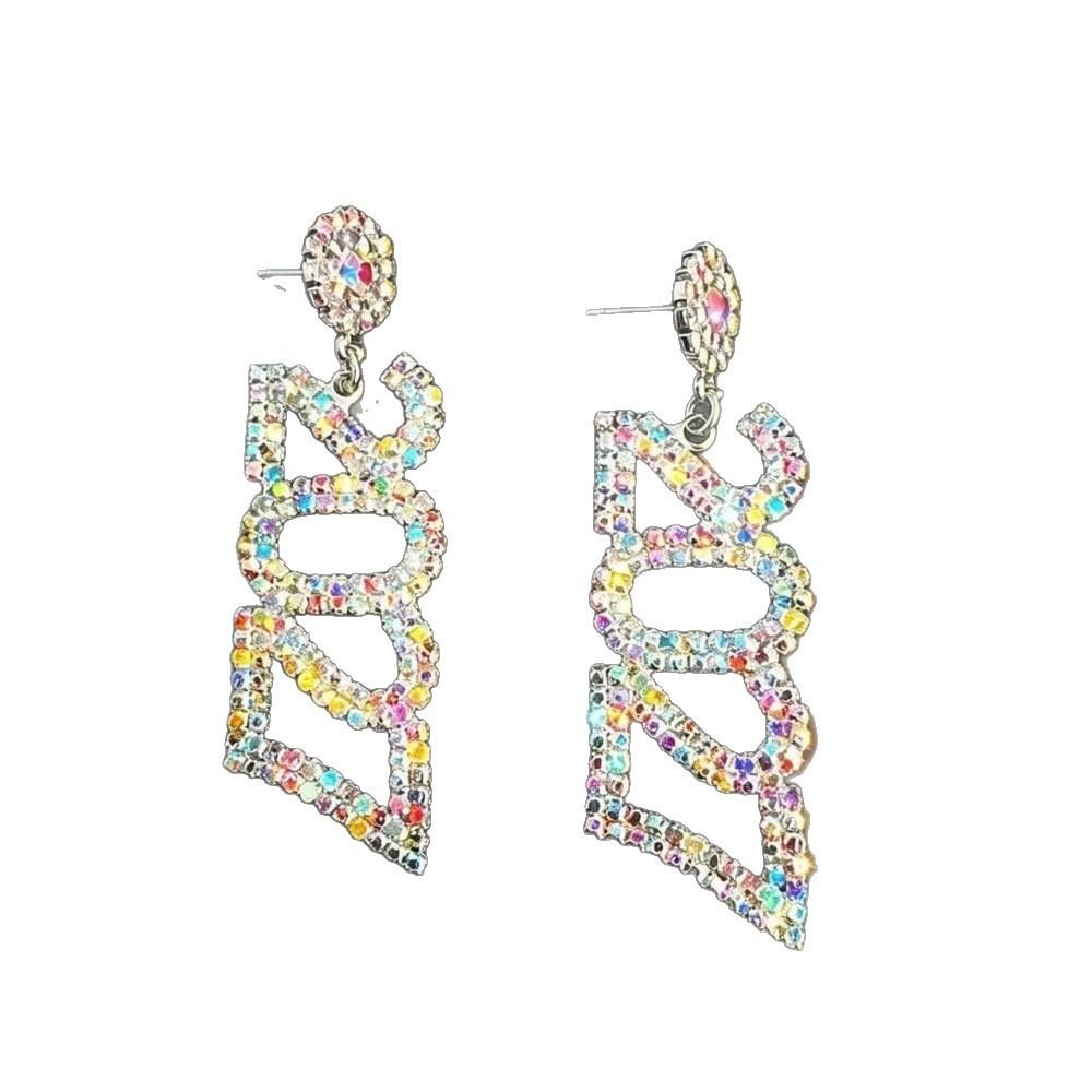 Digital Heart Earrings With Cubic Zirconia For Womens Gift Jewelry