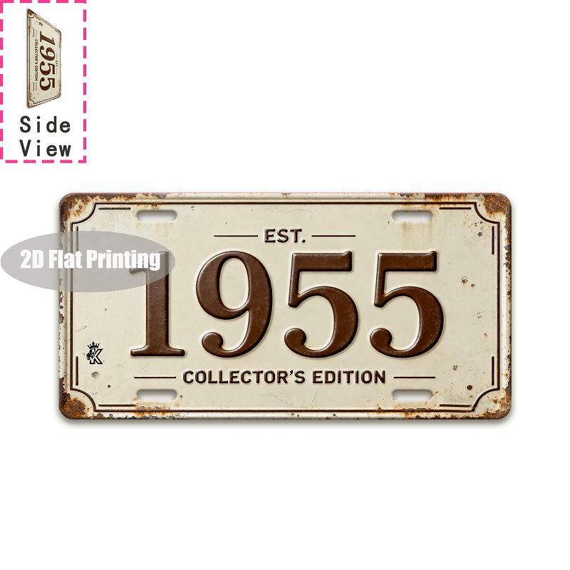 Vintage Distressed City Coordinate Mountain Year Slogan License Plate Metal Tin Sign Retro Wall Decor For Bar Cafe Home Garden