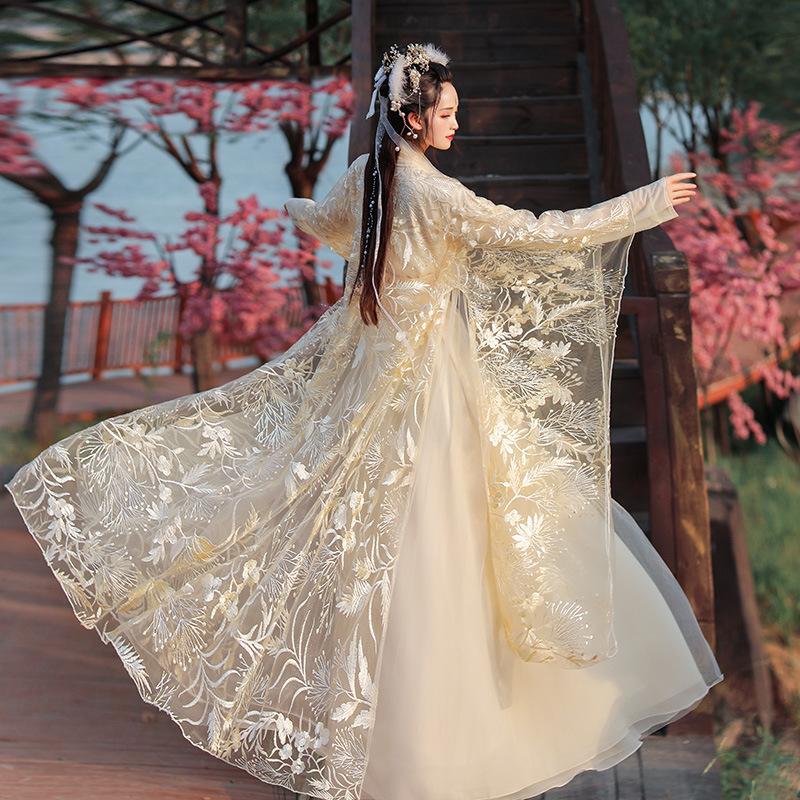 Yuechan's New Wei and Jin Chinese Style Suit, Spring and Autumn Fairy Energy Improvement, Ancient Costume Court Style