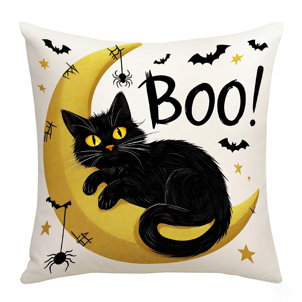 

Хэллоуин Наволочка Украшение Гостиной Наволочка Элемент Тыквы Буква Цифровая Печать Наволочка 45 * 45 (excluding core)