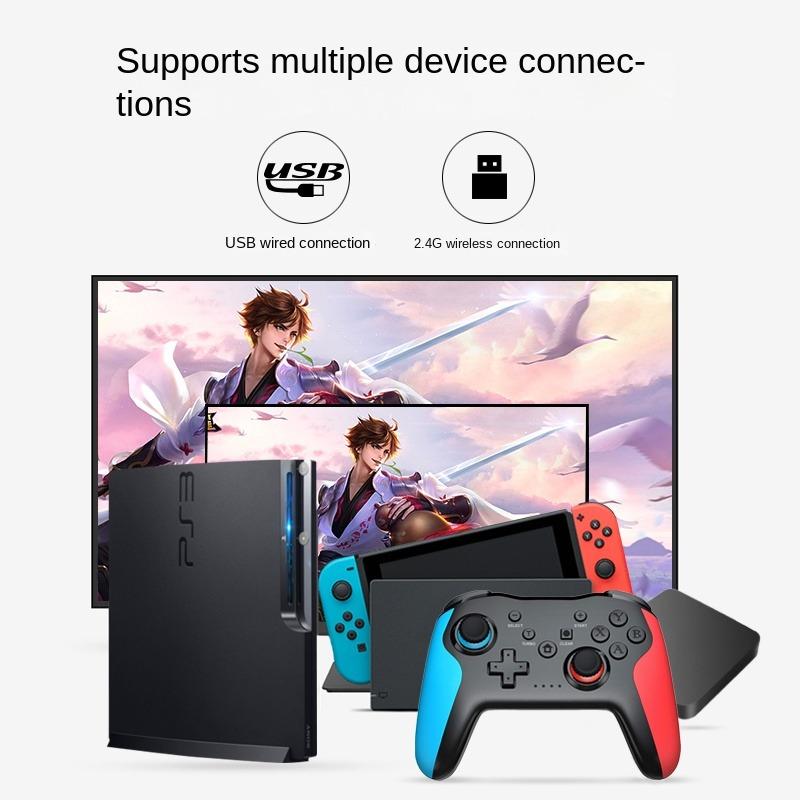 GAMINJA Wireless/Wired Gamepad Double Joystick Game Controller for Nintendo Switch/PC/Ios/Android/TV Gaming Controller