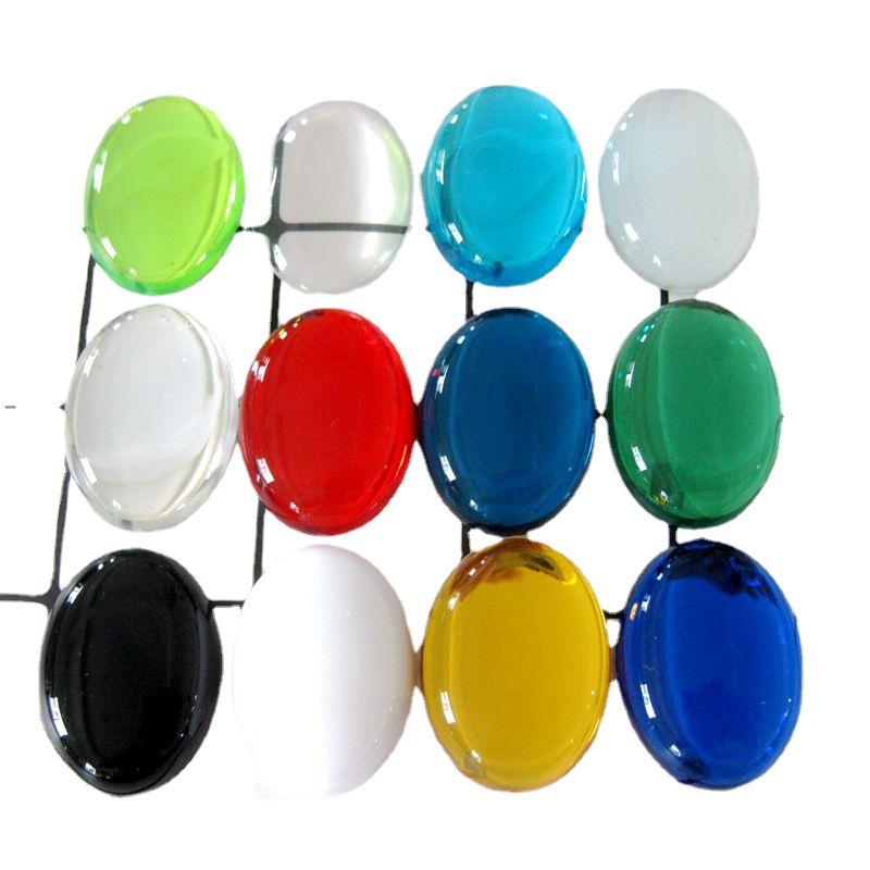 Acrylic Cat's Eye Oval Rhinestone Applique (30x40mm) - Glossy DIY Handmade Jewelry Accessory