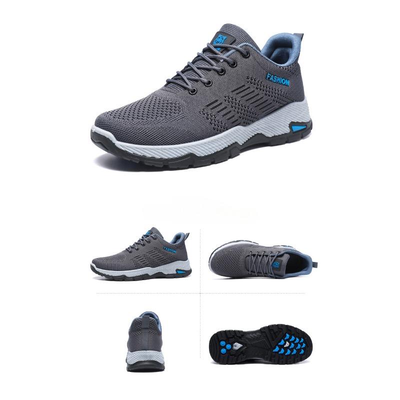Prodyšná tkaná běžecká obuv, síťovaná obuv, pánská obuv pro volný čas, pánská tenká sportovní obuv