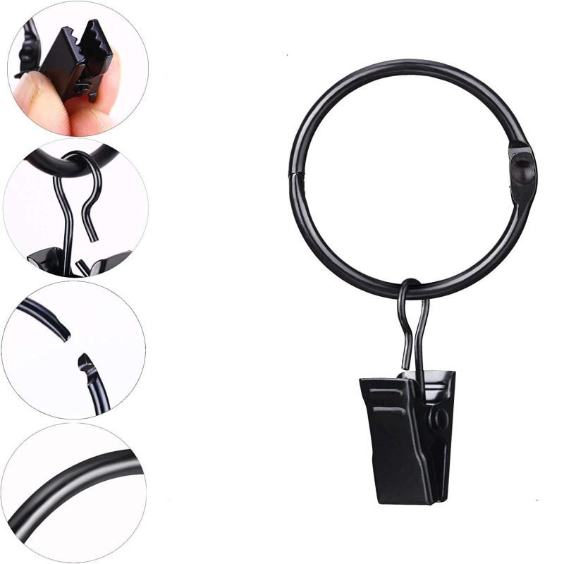 Electrophoretic Black Curtain Hooks with Clips for Indoor Use