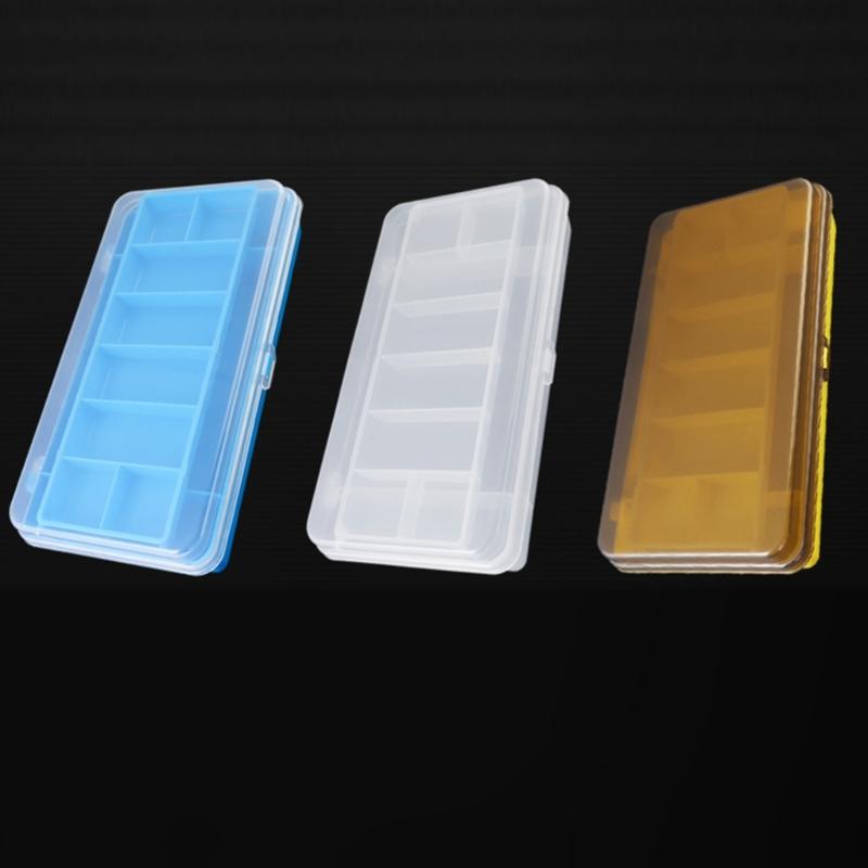 Double Layer Fishing Tackle Box Jig Head Spinner Hook Baits Tool Case Lures Hook Storage Organizers Easy to Use