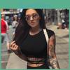 Summer Short Women Tshirts Black Sexy Crop Tops Short Sleeve Bandage Tee Tops Female Shirts