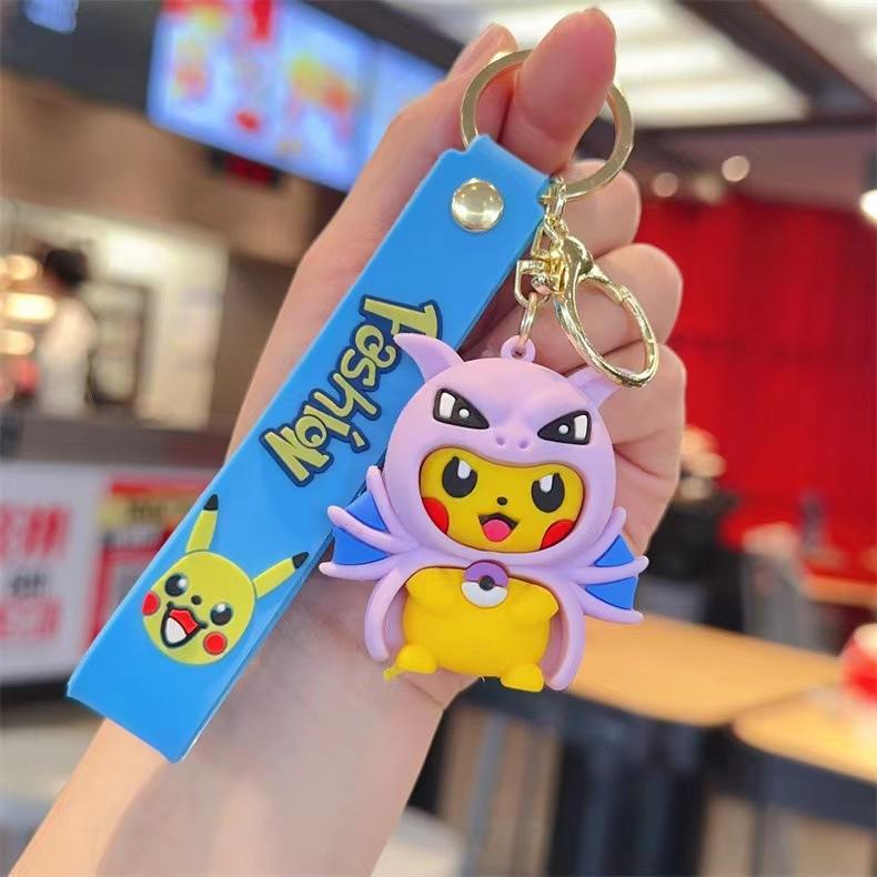 Creative Drag Pikachu Cartoon Keychain Pendant Cute Doll Bag Pendant Gift Toy