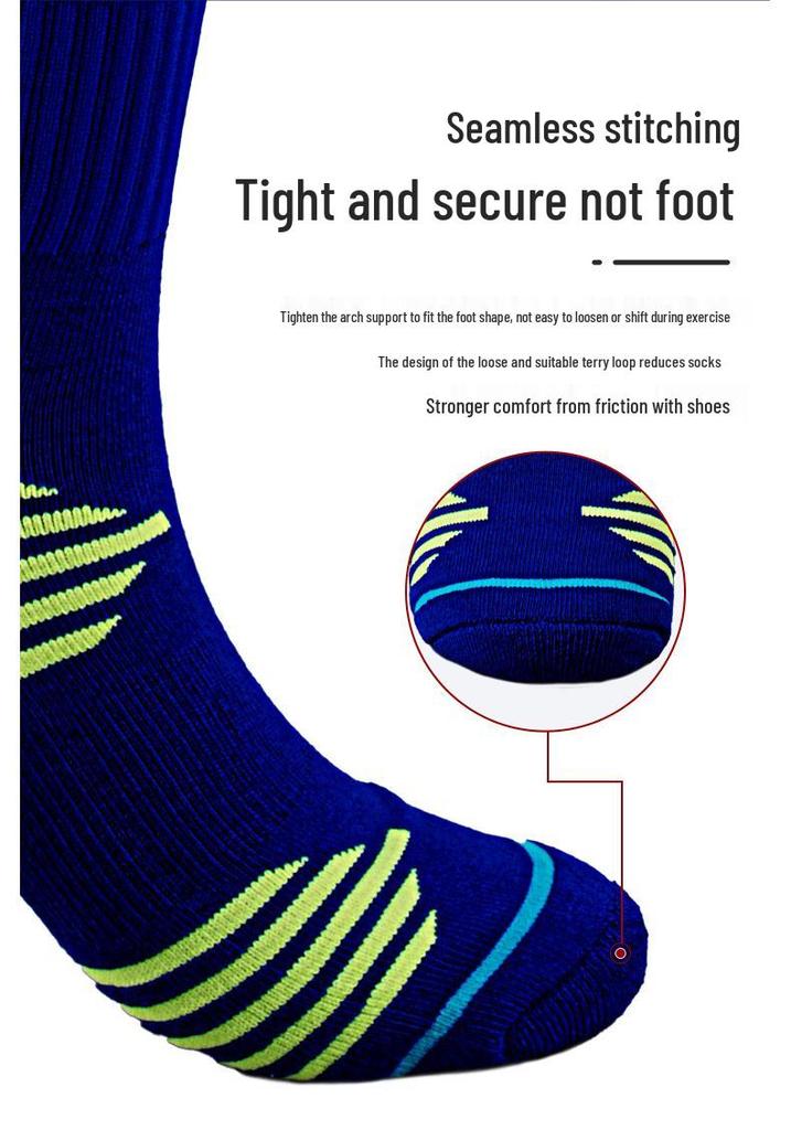 Junmei Kids' Cartoon Soccer Socks with Knee Pads - Thick, Towel-Bottom Long Design for Primary School Students