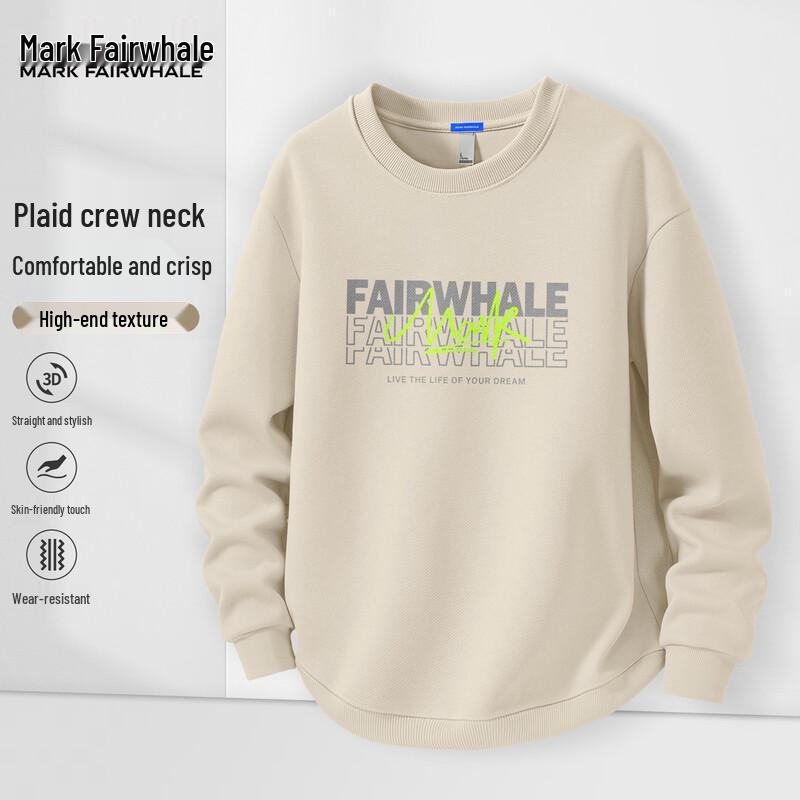 Mark Fairwhale Herren Sweatshirt mit Buchstaben-Grafik und Rundhalsausschnitt