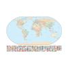 World Map Backdrop Cloth with National Flags,for Travel-Themed Parties,Educational Decor,Photo Shoot Background,Home Decor