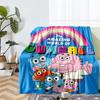 The Amazing World of Gumball Theme Printed Blanket - Perfect for Couch, Bed, Travel & Outdoor Use | Machine Washable, Cozy & Durable.