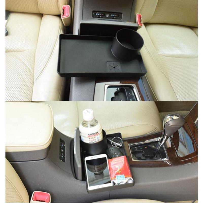 Multifunctional Car Cup Holder Food Plate - Spill-Proof Storage for Organized Convenience Universal Car Interior Accessory