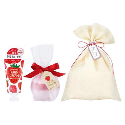 Bosque Frutal Un regalo con el aroma de dulce recién cogido un regalo en una bolsa de regalo cada uno de crema de manos y cinta de baño hidratante envuelta