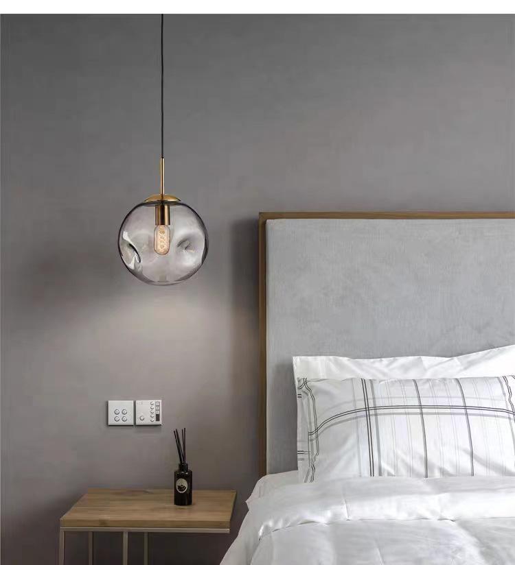 Modern Nordic Glass Pendant Light for Coffee Shop or Bedroom