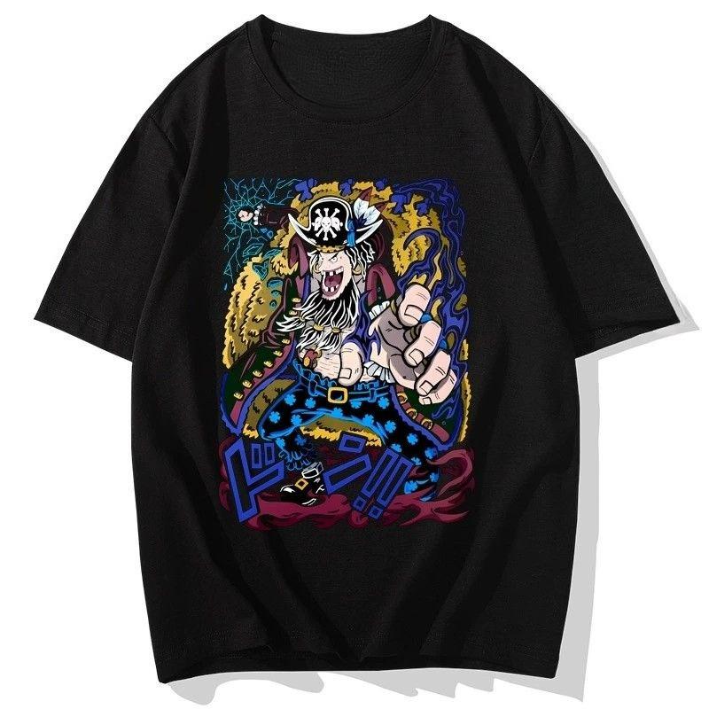 ONE PIECE Japanese Cartoon Animation Black Beard Animation Derivatives Two-dimensional Peripheral Short-sleeved Summer Male