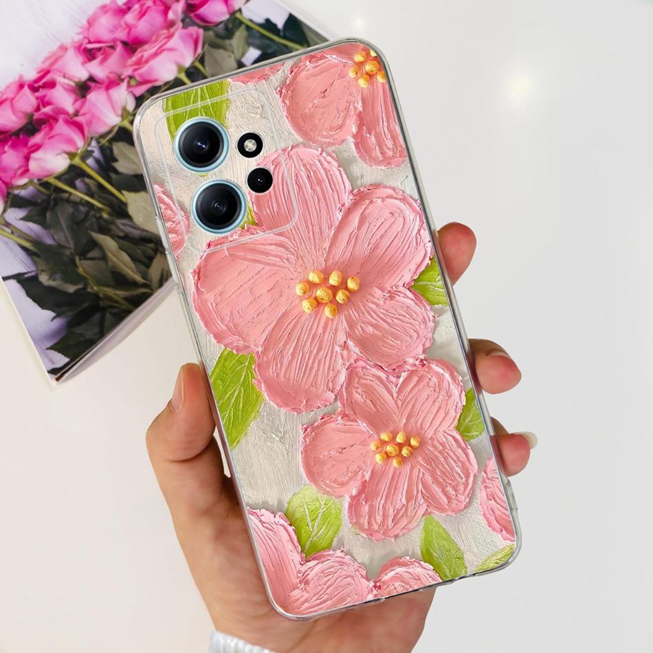 For Xiaomi Redmi Note 12 Case Redmi Note12 4G Global Cute Painted Soft Silicone TPU Phone Back Cover Bumper