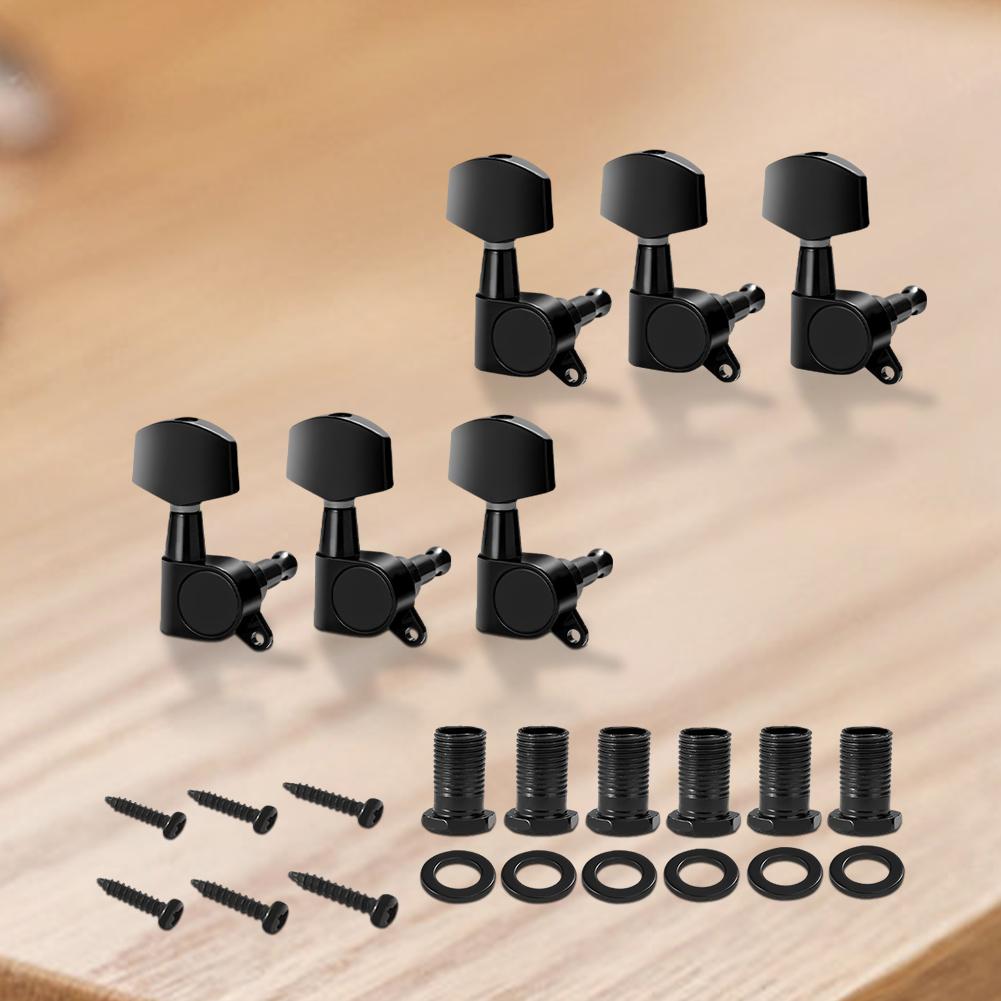 6 Pcs Chromium Gear Electric Guitar Tuners with Tools Guitar Tuners Machine Heads Tuning Keys for Acoustic Or Electric Guitar