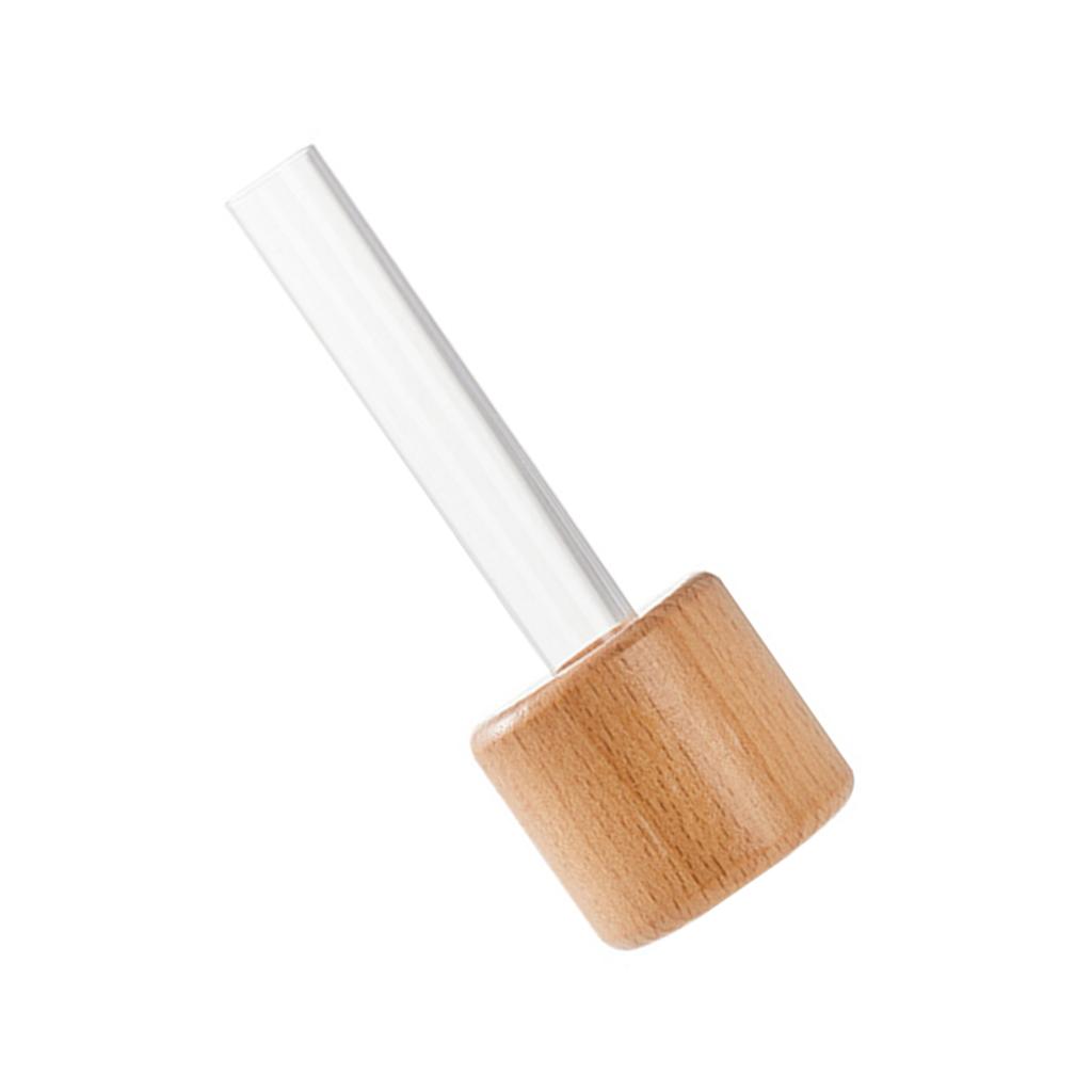 Natural Wood Base Test Tube Flower Vase With Magnetic Designs Refrigerator Magnet Vase For Home And Office Decors