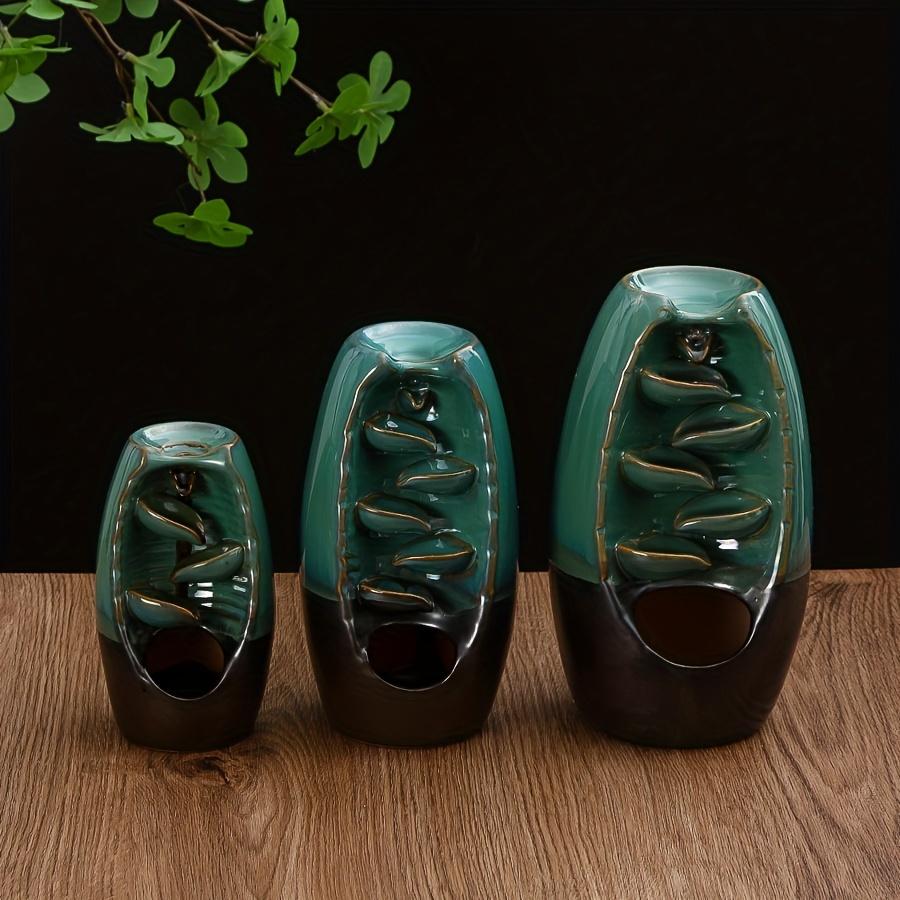 1pc Waterfall Ceramic Incense Holder for Aromatherapy and Home Decor